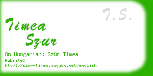 timea szur business card