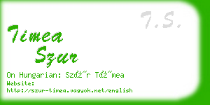 timea szur business card